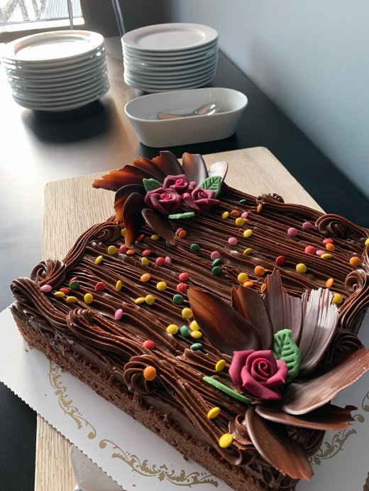 Sjokoladekake er aldri feil.